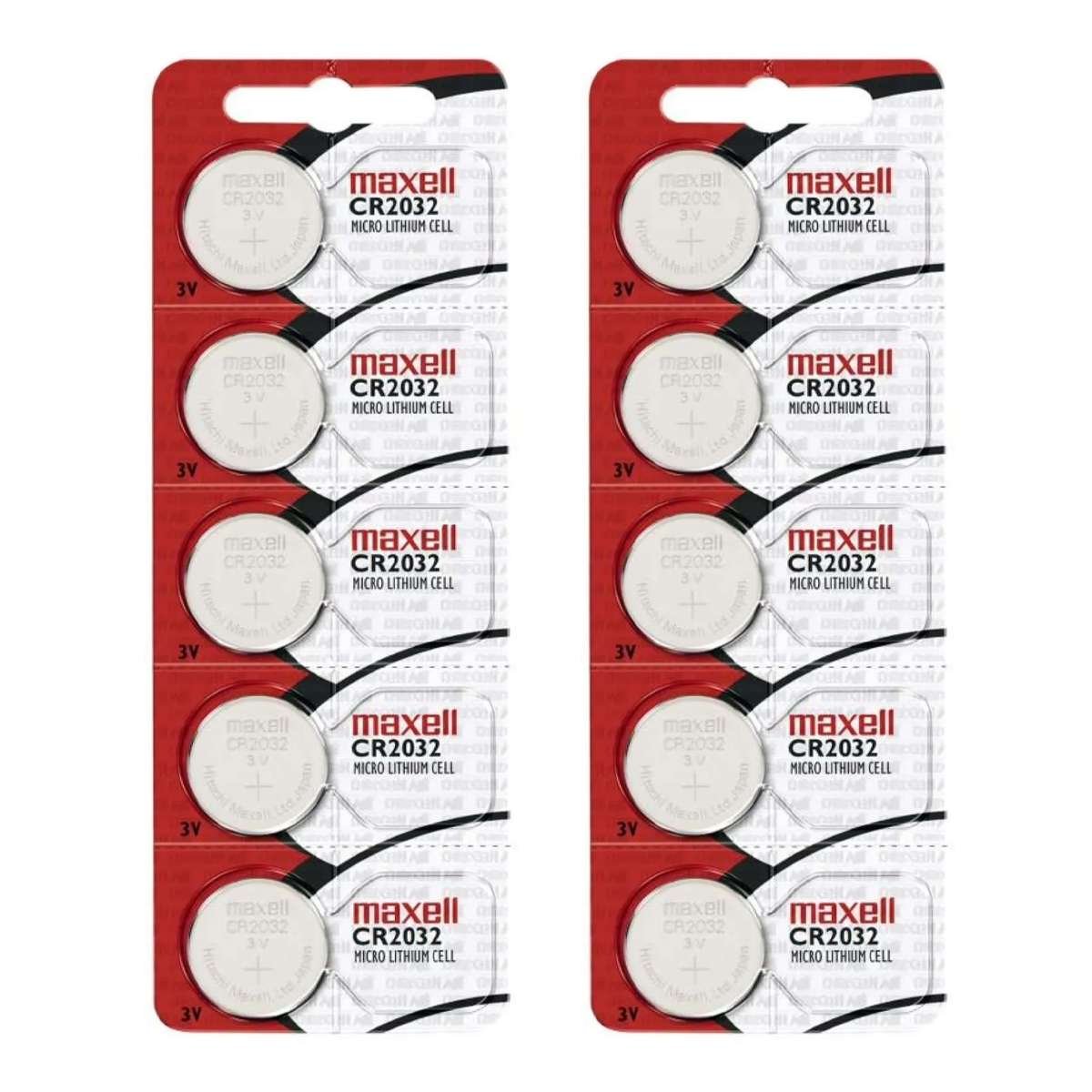 Maxell CR2032 Battery 10-Pack